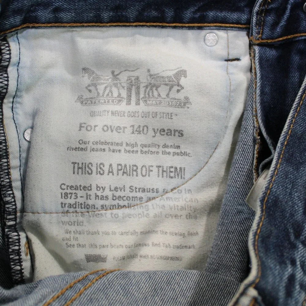 Levi's 505 Regular Fit Jeans W33 L32 Blue‎ Denim Pants